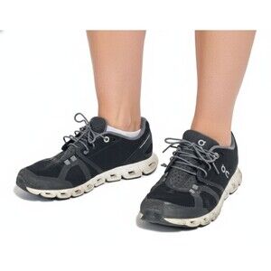On Shoes Cloud 5 Womens Black Running Sneakers Size 7 Swiss